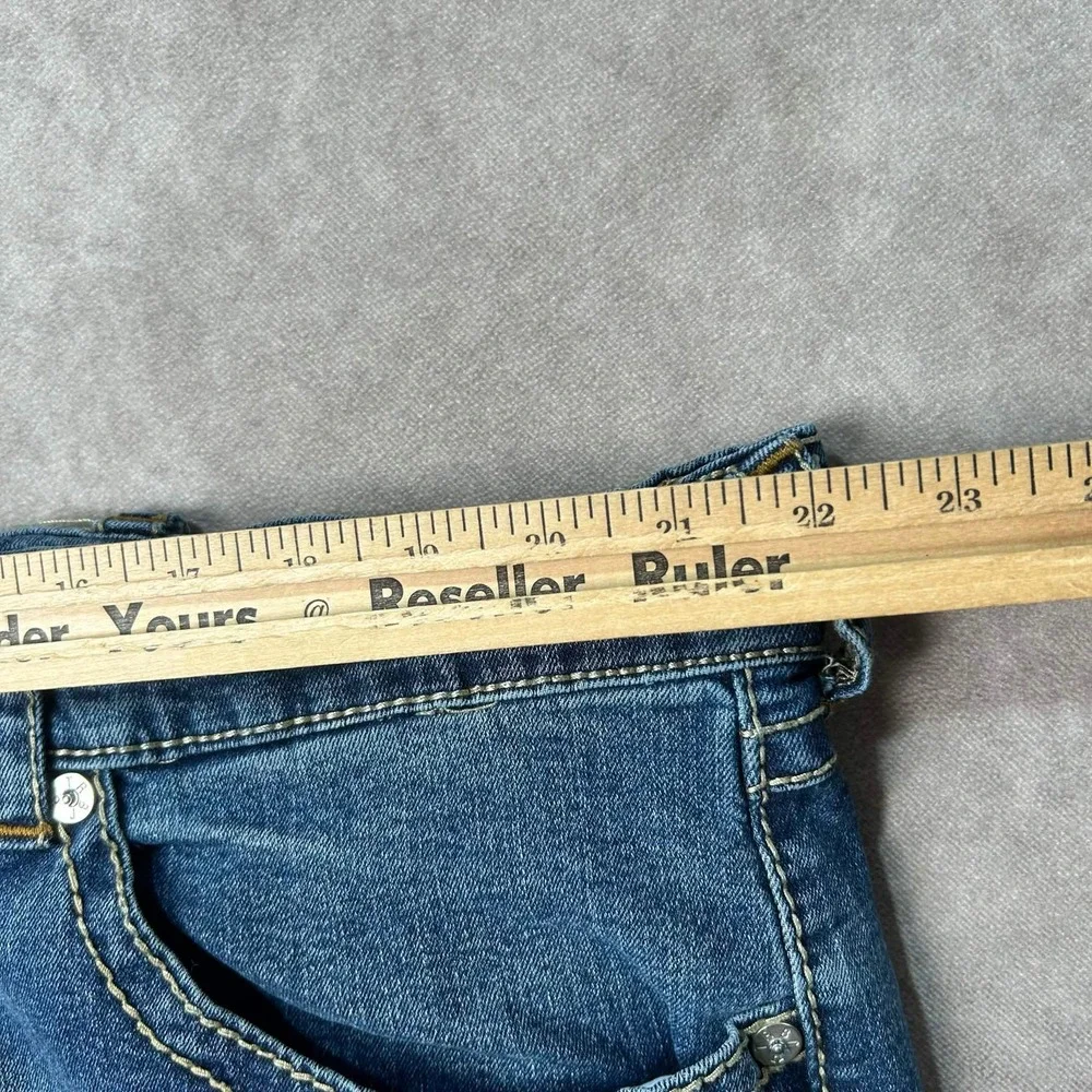 True Religion Geno Relaxed Slim Blue Jeans Mens 44 Medium Wash Flap Pocket Denim